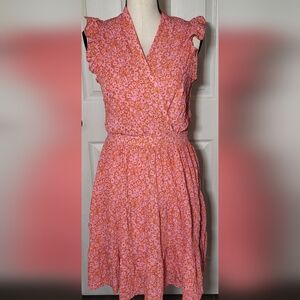 Rachel Zoe Pink Floral Midi Dress